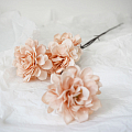 Розы Амандин Шанель искусственные, 4 бутона, Персиковый