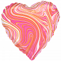 Сердце Розовый мрамор