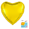 Сердце Золото в упаковке, фольгированный шар