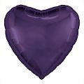 Сердце Темно-фиолетовый, фольгированный шар