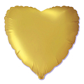 Сердце Горчичный сатин / Satin Mustard, фольгированный шар