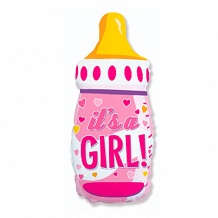 Бутылочка для девочки, фольгированный шар