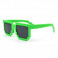 Карнавальные очки "Пиксели", зеленые