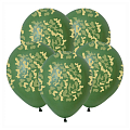 Камуфляж, Темно-зеленый Пастель, латексный шар