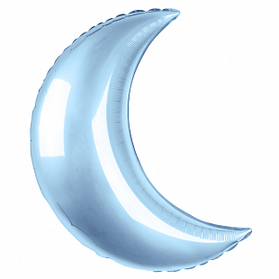 Полумесяц Голубой / Crescent Moon, фольгированный шар