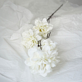 Розы Амандин Шанель искусственные, 4 бутона, Белый