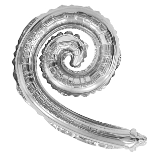 Спираль Серебро, фольгированный шар