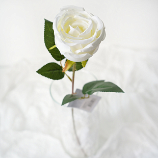 Роза искусственная, Белая