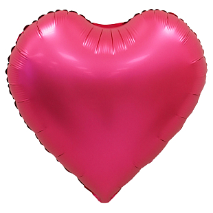 Сердце Мистик Фуксия / Chrome Magenta, фольгированный шар