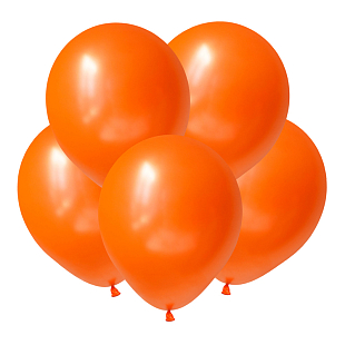 Оранжевый, Металл / Orange, латексный шар