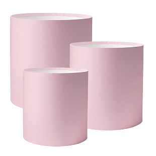 Набор подарочных коробок 3 в 1 "Премиум", цилиндр, Нежно-розовый