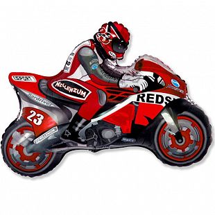 Мотоцикл (красный), фольгированный шар