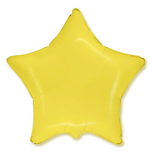 Звезда Желтый / Yellow, фольгированный шар