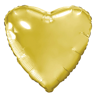 Сердце Светлое золото, фольгированный шар