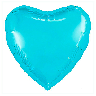 Сердце Холодный голубой, фольгированный шар