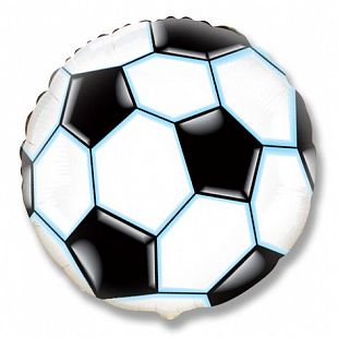 Футбольный мяч (Черный), фольгированный шар