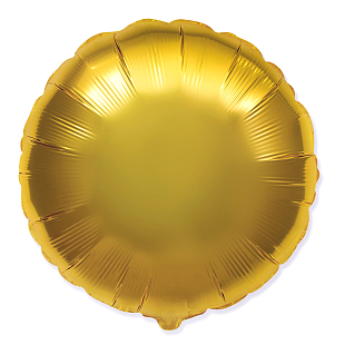 Круг Золото / Gold, фольгированный шар