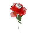 Декоративное украшение "Цветок" Красный с черепом 