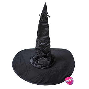 Шляпа "Ведьмы" Черная с паучком, атлас