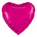 Сердце Фуксия в упаковке, фольгированный шар
