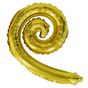 Спираль Золото, фольгированный шар