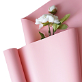 Пленка для цветов матовая, Розовый фламинго / рулон