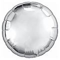 Круг Серебро, фольгированный шар