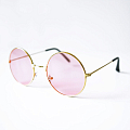Карнавальные очки "Круглые" Розовые