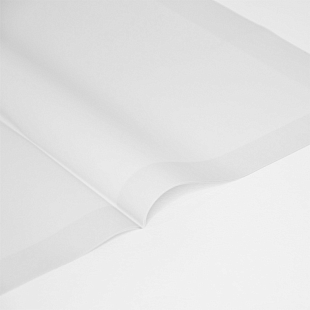 Пленка матовая с широкой перламутровой каймой "Pure", Белая / листы