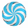 Леденец голубой, фольгированный шар
