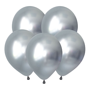 Серебро, Зеркальные шары / Luster Silver, латексный шар