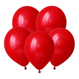 Красный, Пастель / Ruby Red, латексный шар