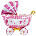 Это девочка Розовая коляска, фольгированный шар