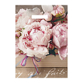 Пакет подарочный «Розовые пионы»