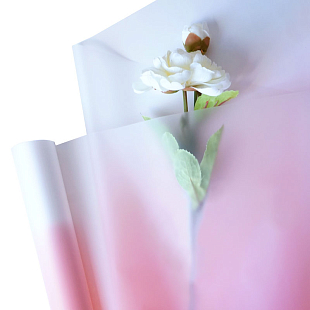 Пленка для цветов Градиент Розовый / рулон