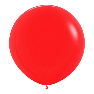Красный, Пастель (Яркий красный) / Ruby Red, латексный шар