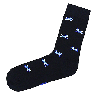 Подарочные носки "с Самолетом", Черные 