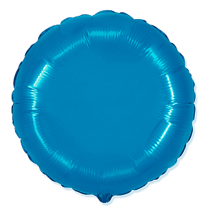 Круг Синий / Blue, фольгированный шар