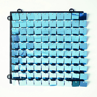 Декоративные панели с квадратными пайетками, Голубой