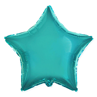 Звезда Бирюзовый / Torquoise, фольгированный шар