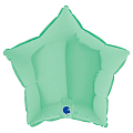 Звезда Зеленый Пастель / Matte Green, фольгированный шар