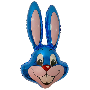 Заяц (голубой) мини, фольгированный шар