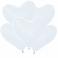 Сердце Белый, Пастель / White / латексный шар