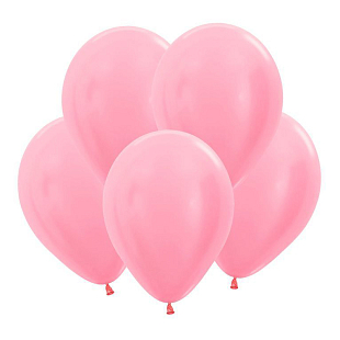 Розовый, Перламутр / Pink, латексный шар