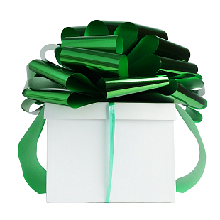 Подарочный Бант-шар "Гигант" Зеленый 