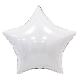 Звезда Белая / White, фольгированный шар