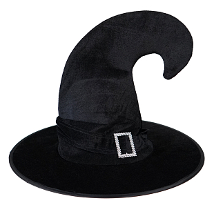 Шляпа "Ведьмы" Черная, велюр