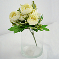 Розы пионовидные искусственные, Белый, 7 бутонов