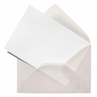 Набор конвертов из дизайнерской бумаги, Белая калька