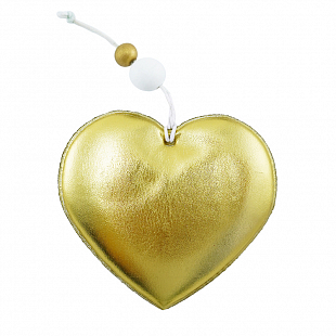 Новогоднее украшение "Золотистое сердечко"